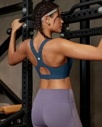 Image of RUNNING GIRL Sports Bras for Women High Support, Adjustable Straps High Impact Racerback Bra with Hook Closure Molded Cup