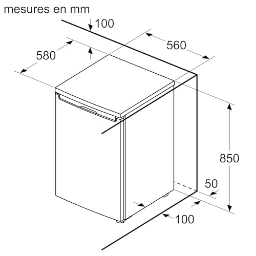 Congélateur pose-libre Bosch GTV15NWEB blanc de 85 cm avec 3 tiroirs compacts