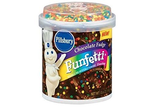 Pillsbury Chocolate Fudge Funfetti Frosting (Pack of 2) 15.6 oz Tubs