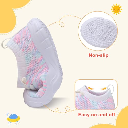 Image of LeIsfIt Toddler Shoes Boys Girls Wide Toe Box Breathable Slip-On Sneakers Kids Lightweight Barefoot Feel Shoes for Everyday Play
