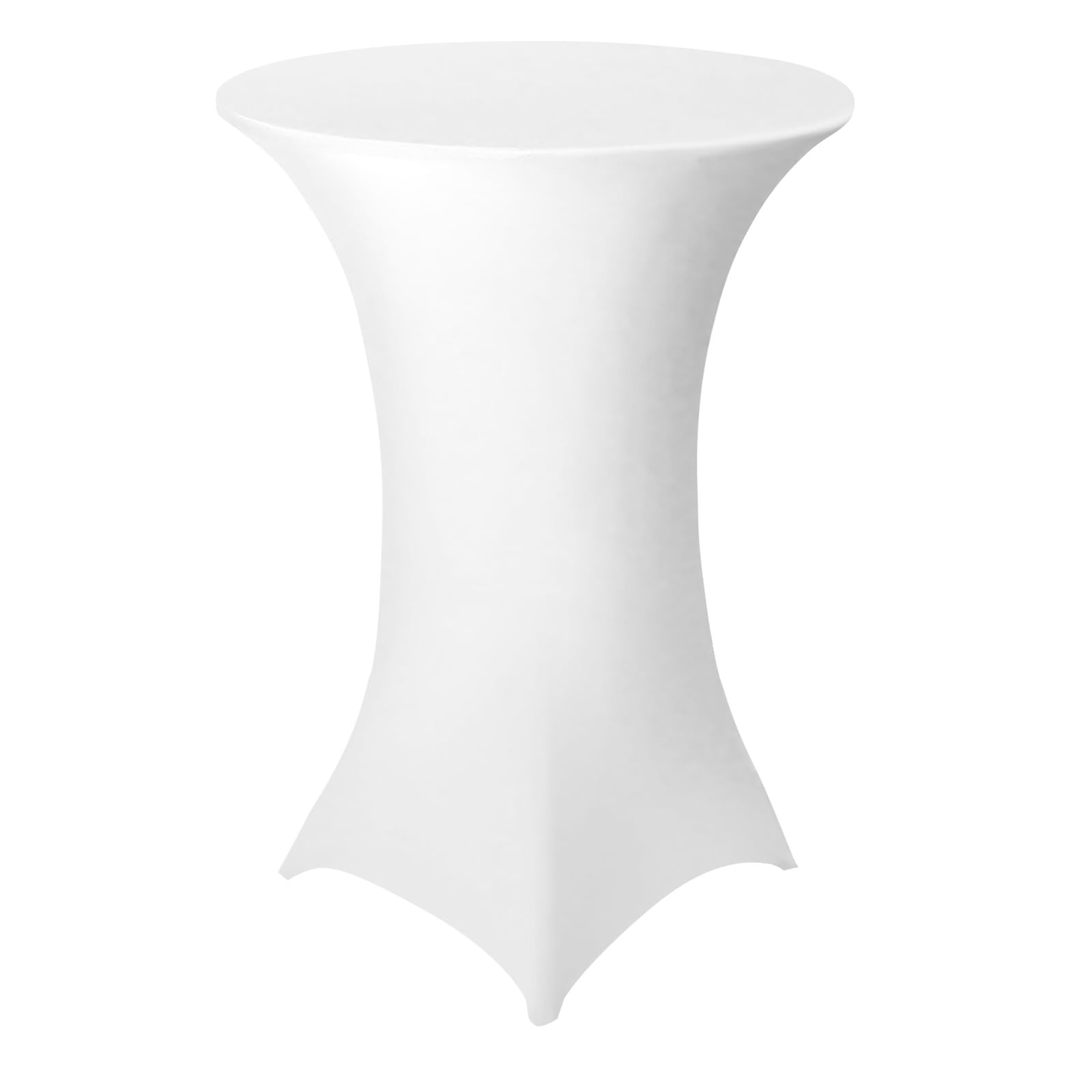 Granbest Cocktail Tischhussen Eingebaut Spandex Quadrat Ecken Stehtischhussen für Party, Bankett, Hochzeitsereignis, Ausstellung, Freien (Weiß, Ø 80-85cm)