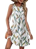 WIHOLL Womens Summer Dresses Floral Dress for Women Beach Fashion Casual Spring Dresses Beach Vacation Clothes Hawaiian Cruise Outfits 2025 Sundresses for Women Sun Dress L