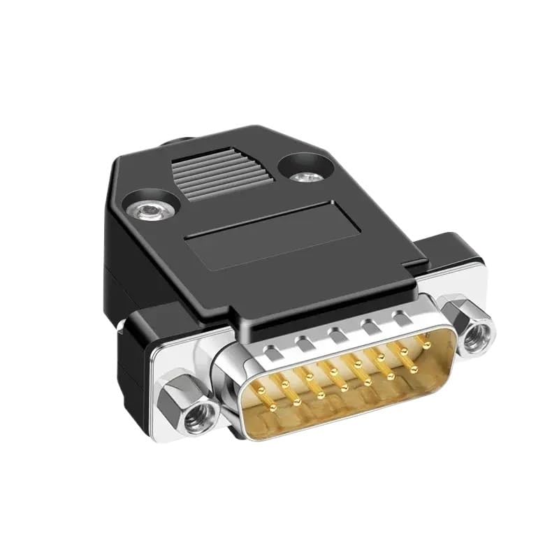 DB15 Welding Male Female Connector 2 Rows 15 Pin Soldering Plug Serial Port Connector DB 15Pin Butt Joint Plug Adapter(Solid Female-S)