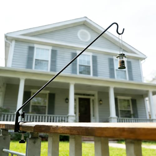 ERYTLLY Extended Reach Deck Hook Wall Pole Wall Mounted Deck Hook Extensible and 43 inch Wall Bracket for Hanging Bird Feeder,Plants,Wind Chimes,Lanterns 2 Packs - image 9
