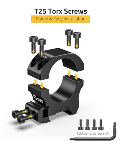 Image of CVLIFE Precision Scope Rings Mount - Compatible with Picatinny Rails and More - 2 Pieces