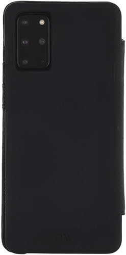 Case-Mate - Funda de piel para Samsung Galaxy S20+ S20 Plus - Compatible con 5G - Capacidad para 4 tarjetas + dinero en efectivo - Cuero negro