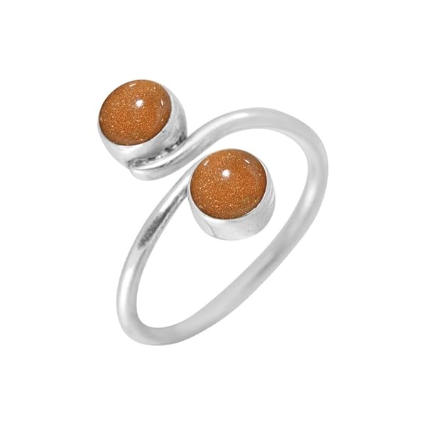 Sunstone Toe Ring Silver Overlay Feet finger Jewellery Gemstone Adjustable Toering For Girls Women Handame Toe Ring Gift Jewellery