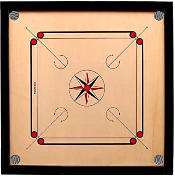 V4L Carrom Board With Coins, Sticker, Powder Free (20 Inch Small Size)