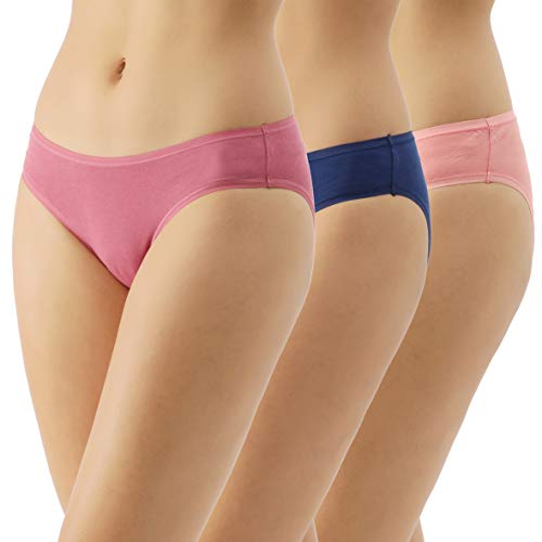 Image of Amante Solid Low Rise Cotton Bikini Panty Pack(Pack of 3)