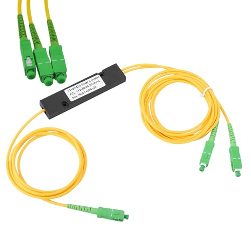 Ouitble Splitter óptico de Fibra, SC/APC 1x2 FBT Divisor óptico de Fibra Monomodo SC/UPC PCL para Comunicación de Fibra óptica CATV FTTH FOS