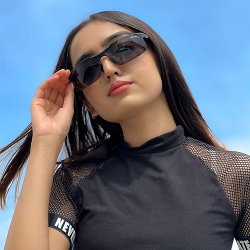 Image of grey jack Al-Mg Sports Polarized Sunglasses Classic Rectangle Half Frame Sun Glasses S8177