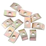 sourcing map 12pcs M6 Half Moon Nuts Washers, Iron Solid Half Moon Lock Washer, Spacer Connector Hardware Fittings, Bronze