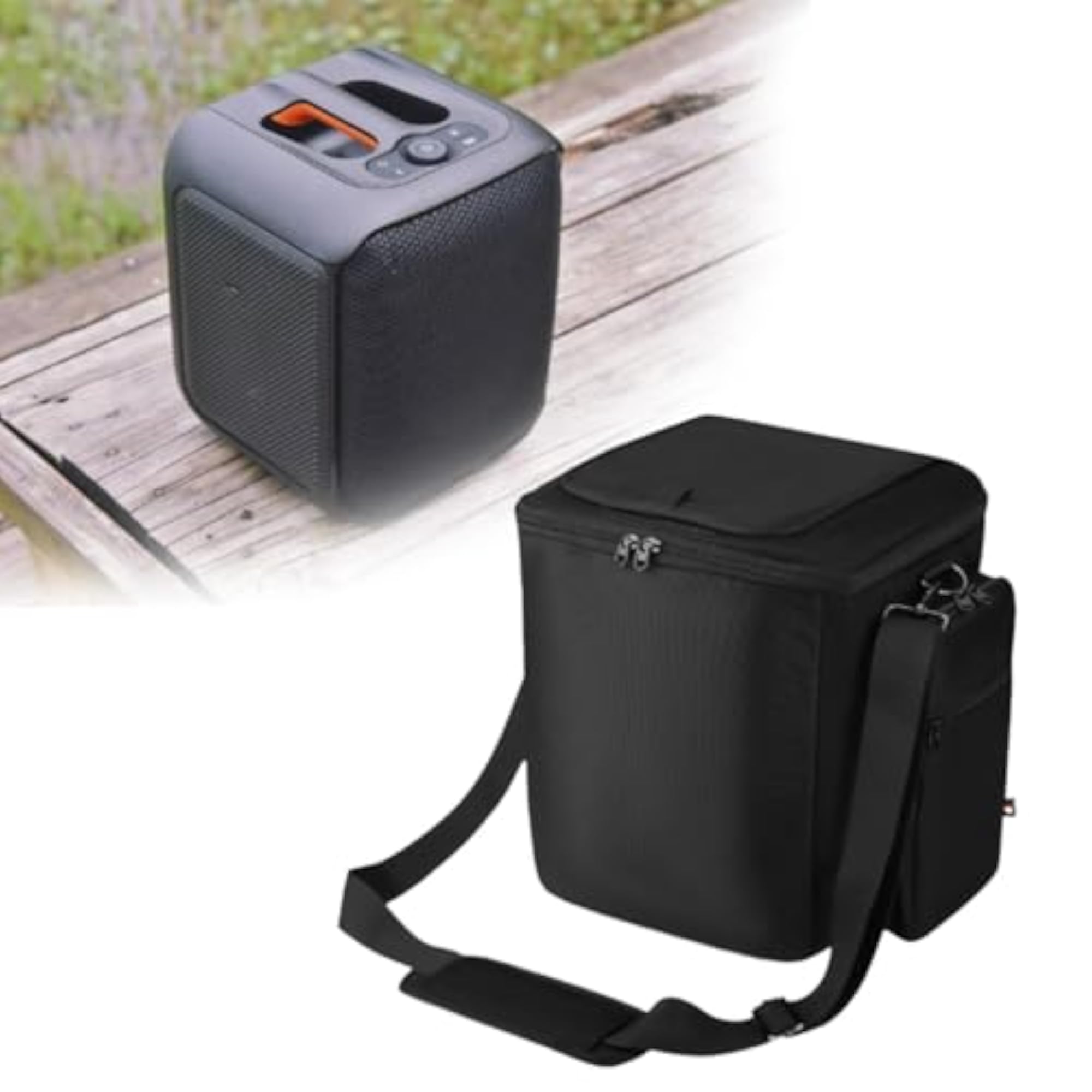 Speaker Bag Carrying Bag, Lightweight Portable with Pocket