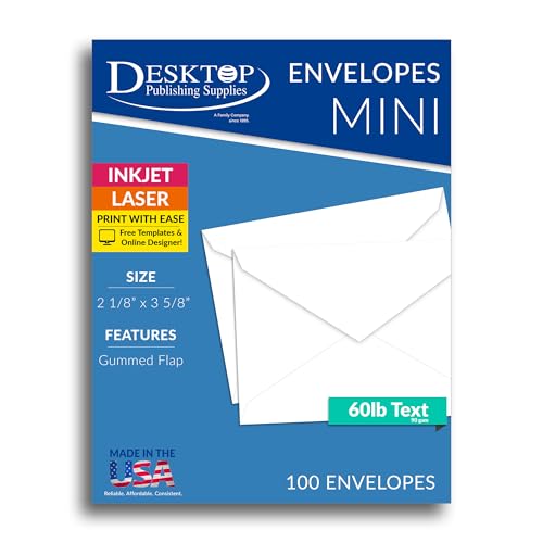 Business card size envelopes 2 1/8 x 3 5/8