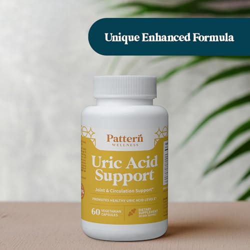 Image of Pattern Wellness Uric Acid Support Supplement - 120 Veggie Capsules | Supports Uric Acid Balance & Joint Wellness - Herbal Formula - 3rd Party Lab Tested
