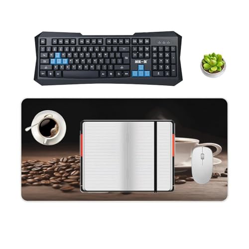 Pad de escritorio grande con diseño de taza de café y base de goma miniatura 4