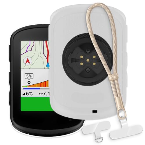OAGELIM 2-in-1�ی�P�[�X�ƃ��X�g�X�g���b�v Garmin Edge 540 �Ƃ̌݊������� ���O���\�ȃ��j���[�h�t���d�b�J�o�[�A����~�ߕ����h�~�O���b�v�n���h�� (�z���C�g + �S�[���h)