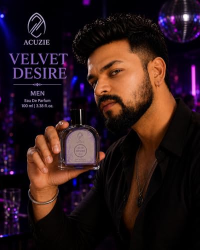 Image of Velvet Desire 100ml Perfume for Men | Long Lasting Luxury Warm Woody Eau de Parfum EDP | Premium Iris Vanilla Honey Tobacco & Sweet Spice Oud Wood Fragrance Daily Wear Scent