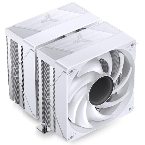 Kznifmk -3000 ARGB Enfriador de CPU de doble torre, radiador de doble ventilador, 7 tubos de alto calor, soporte de refrigeración AM5/LGA 1700, color blanco