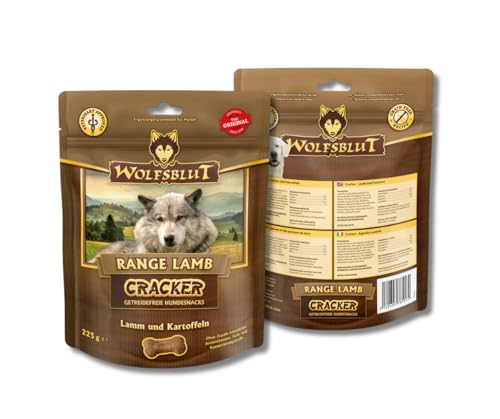 Wolfsblut Range Lamb Cracker – Hundesnack - 2×225 g Bundle - Getreidefrei & zuckerfrei - Single-Protein durch Lamm -Schonend gebacken, Ideal für Sensible Hunde & als Belohnung