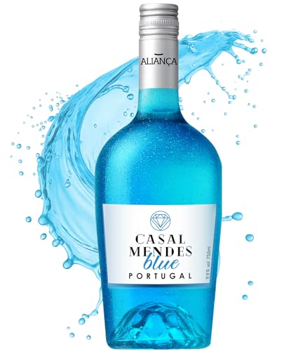 La Mejor Lista de Copas de vino dulce del mes. 39 Vino Azul Dulce Refrescante Casal Mendes Blue Frutado Botella 750 Ml Ideal Mariscos Pastas Postres Baja Acidez Moderno Innovador Frescura Cítrico Bebida Festiva Celebraciones...