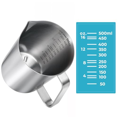 Set 2 Jarras Medidoras Acero Inoxidable 500 ml miniatura 5