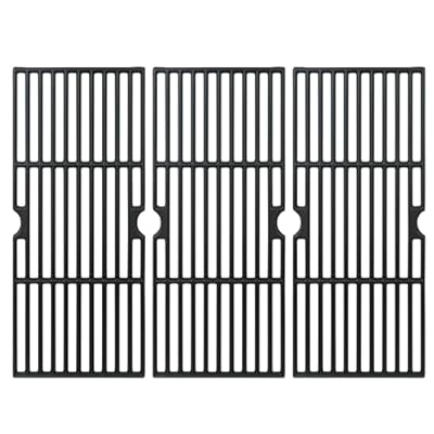 CANDANA Grill Grates for Charbroil Advantage 463344116 463250509 463340516 463343015 463240015, Cast Iron Cooking Grate for for Char-Broil Gas2Coal 463370516 G467-0002-W1, 3Pack