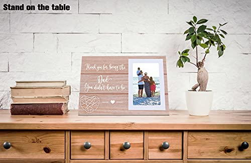 Photo Frame Gift For Stepdad Stepfather - Bonus Dad Gift From Daughter Or Son - Birthday Christmas Fathers Day Wedding Gift For Step Dad - Thank You For Being The Dad You Didn't Have To Be - Picture Frame Gift #TOP1