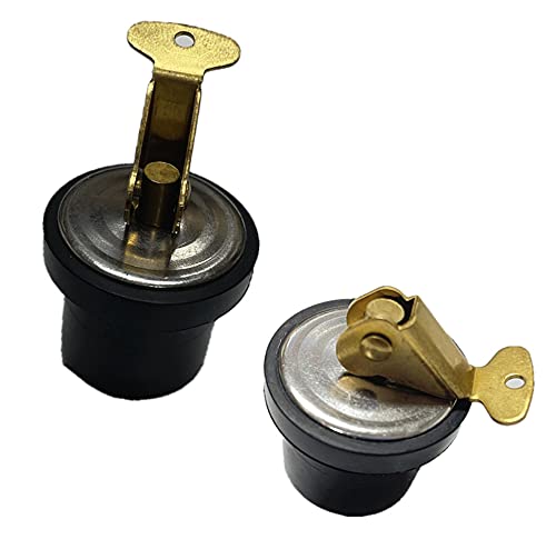 Bouchons de vidange de puits d'appât - Accessoires de plomberie pour coques de bateaux, I.D 3/8" ou 1/2" ou 7/8", 2Pcs (7/8") Cover