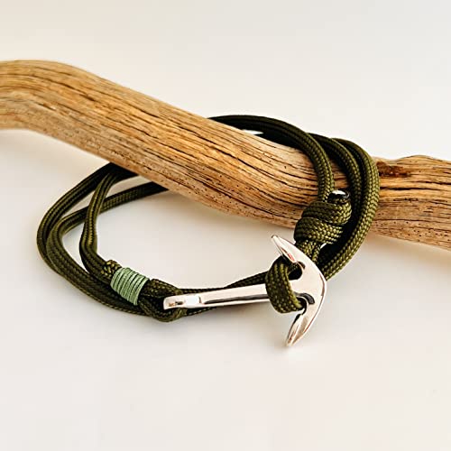 Sterling Silver Anchor Bracelet, Snake Knot Paracord Mens Bracelet, Marine, Sea, Nautical, Gift For Men, 925 Sterling Silver Bracelet, Gift For Men, Mens Jewelry, Color Bracelet #TOP1