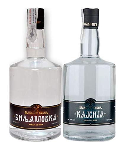 Edelbrand Rakija Kloster Manastir Kovilj aus Serbien Birnenbrand Aprikosenbrand 2 x 0,7 l