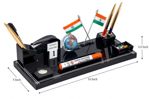 IGNOTO Acrylic Flag Pen Stand, Brown - Image 3