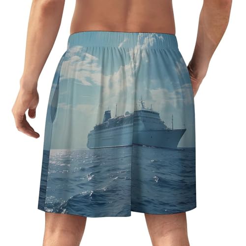 Ocean Cruise Ship Men's Pajama Shorts Drawstring Pajama Pants Loungewear Pj Bottoms with Pockets3