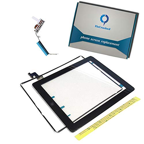 Fixcracked Touch Screen Replacement Parts Digitizer Glass Assembly for Ipad 2 + WIFI