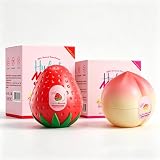Charm Kiss 2Pcs Hand Cream for Dry Cracked Hands, Banana And Mango Hand Cream Gifts Set for Women,Fruit Hand Lotion, Lightweight & Hydrating Hand Lotion Moisturizer(Peach,Strawberry)