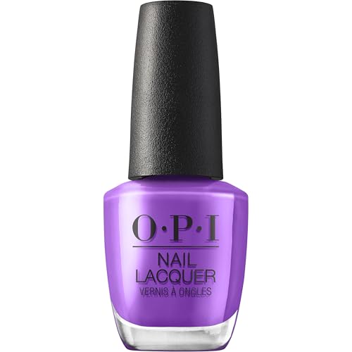 OPI Nail Lacquer Glowin on Vacay | Opaque Electric Cool Violet Purple Crme Chip Resistant Nail Polish | Trip to the Brite Side | Summer 2026 Collection