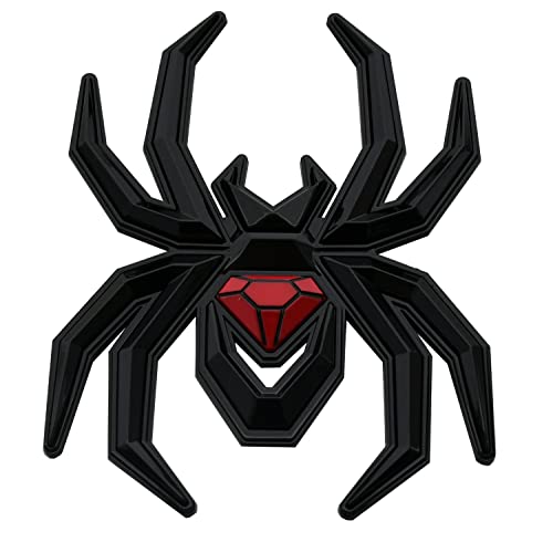 Emblema de araña 3D negro rojo para puerta trasera de pickup F-150 y Silverado 2