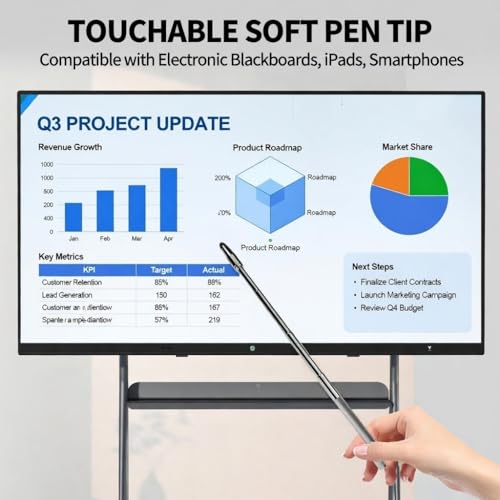 Pointeur télescopique interactif rétractable en acier pour grand écran de classe
