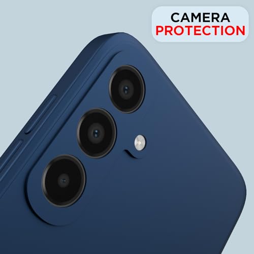 Image of Outlouders Back Cover for Samsung Galaxy A15 5G | Camera Protection | Durable Soft Matte Silicone Bumper Case (Blue)