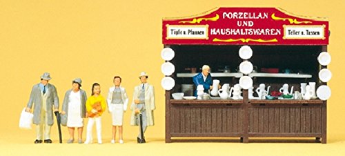 Preiser PR24693 Stand de Porcelaines pour animer les places de marché HO 1/87