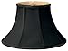 Royal Designs Shallow Bell Designer Lamp Shade, Black 7.5 x 14 x 9