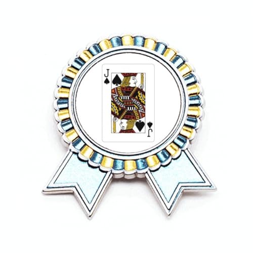 Broche jeu de cartes Spade J en métal idéale pour vos soirées poker