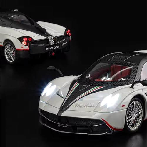 Image of 1:35 Scale Pagani Huayra BC Luxury Supercar Alloy Car Model Diecast Toy Car Model with Sound Light Pull Back Car Toy for Kids - Multi Color