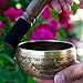 Tibetan Singing Bowl Set – Bronze Master Grade with Pure Tone & Thangka Art – Handmade in Nepal by Himalayan Bazaar (Gold & Yellow)