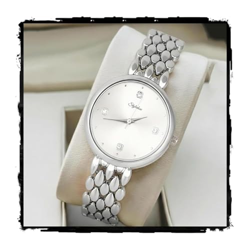 Image of styledose Women's Diamond Studded Watch | Premium Metal Bracelet Strap | Analog Quartz Movemnet Ladies Wrist Watch | Watch for Women & Girls | Wrist Watches for Women's & Girls&Ladies