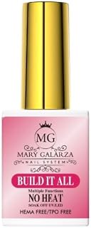 MG Mary Galarza Build It All No Heat UV Gel Nail Polish, MULTI-Functions, Clear, 15ml/0.6oz, HEMA/TPO FREE