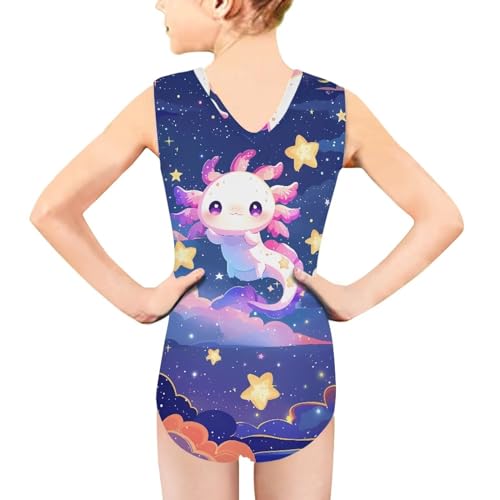 Image of One Piece Swimsuit Girls Kids Bathing Suit V Neck Wide Shoulder Strap Toddler Beach Swimwear for 3-14 Years