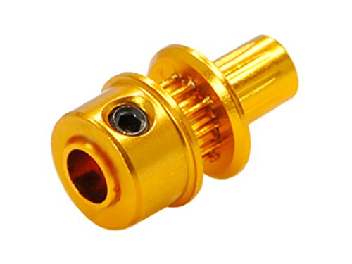 MICROHELI Aluminum Tail Drive Pulley (Gold) (for MH Pulley/Timing Belt Conversion Series)