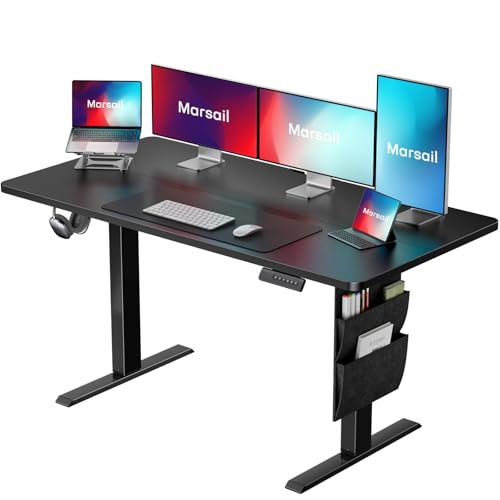 Marsail 48x24 Electric Standing Desk with Memory & Storage