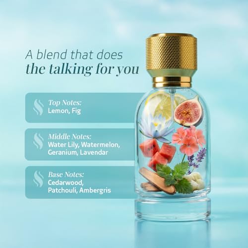 Image of Ocean Bound Perfume | Eau De Parfum Man (EDP) 50 ML | Unisex Fresh Aquatic Perfume with Fig & Water Lily | Long Lasting Unisex Perfume for Man & Woman | Daily Use, Pool, Yoga, Shopping Day